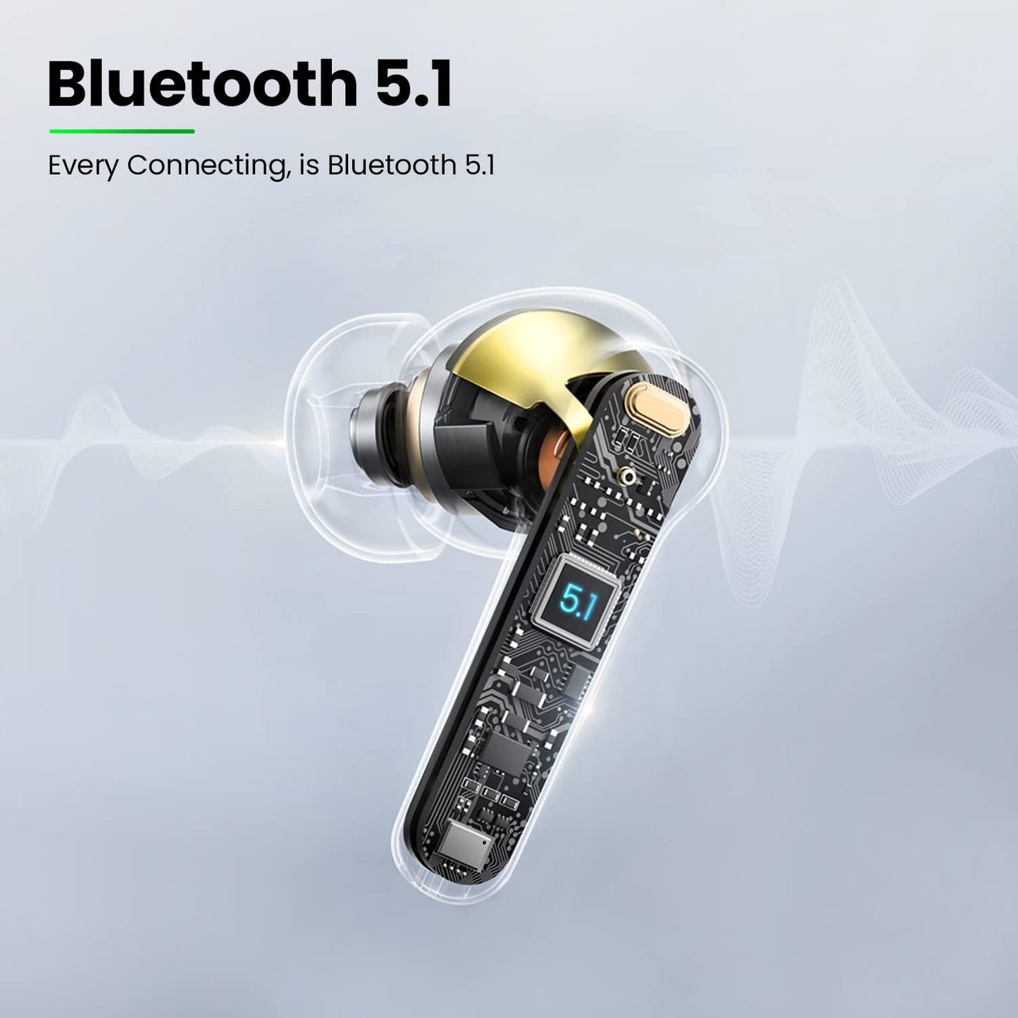 Wireless Gaming Earbuds with Microphone, 88Ms Ultra-Low Latency Bluetooth Earbuds Noise Cancelling, 30H Playtime Bluetooth Gaming Earbuds for PC, G01 Black