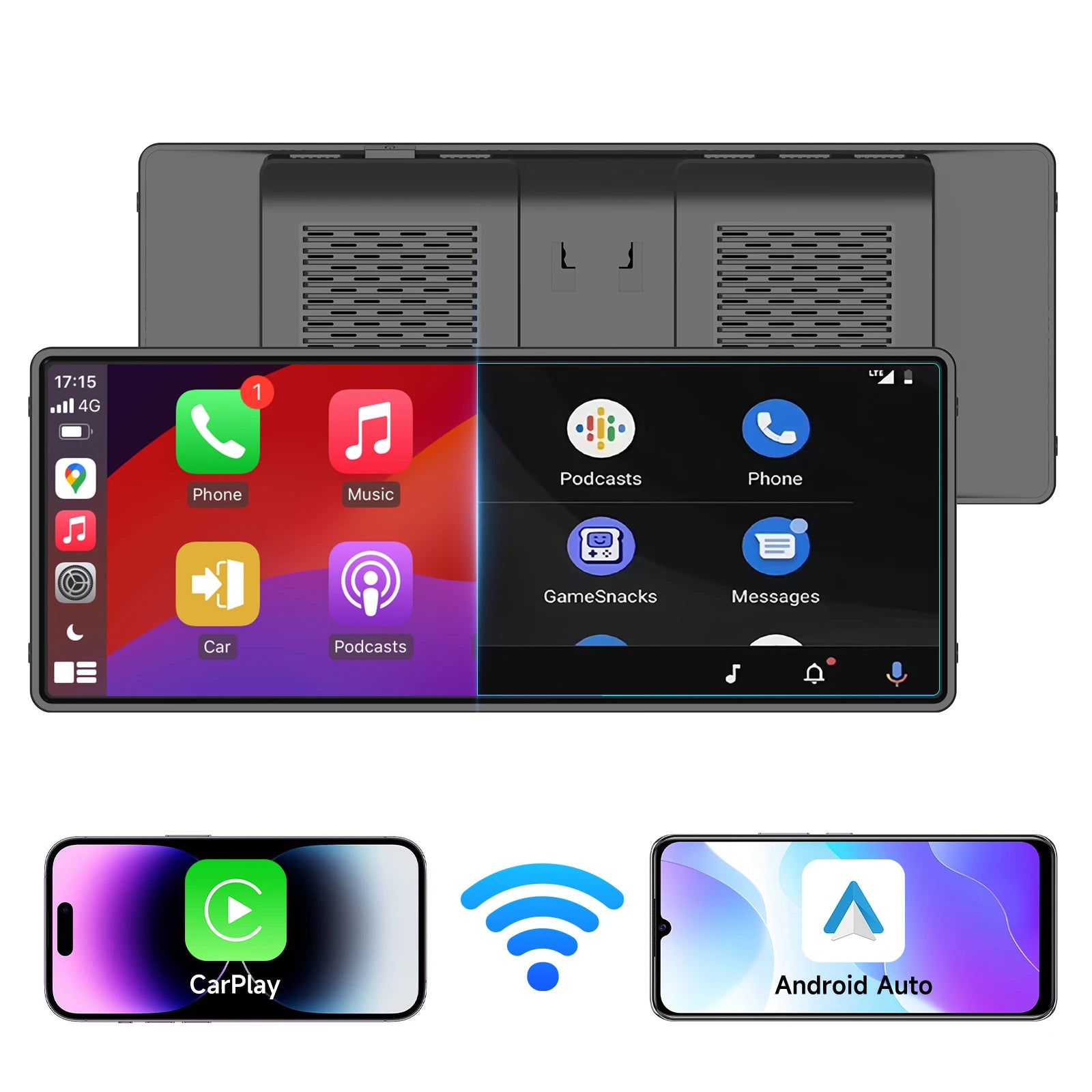 Wireless Portable Carplay Screen for Car 10.26Inch Carplay & Android Auto Car Touch Stereo, with Dash Cam, Backup Camera