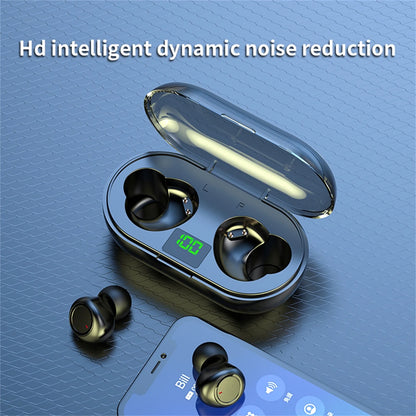 Rvasteizo Wireless Earbuds Mini Ear Buds  5.3 Bluetooth Headsets Light-Weight Earphones with Microphone & Charging Case Display